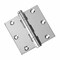 Embassy 3-1/2 x 3-1/2 Solid Brass Ball Bearing Hinge, Polished Chrome Finish with Flat Tips 3535BBUS26F-1 - alternate 1